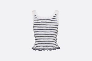 Twin-Set • White and Black Linen, Cashmere and Silk Ribbed Knit