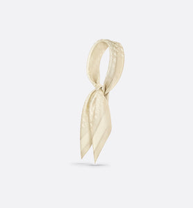 Dior Oblique 90 Square Scarf • Gold-Tone Silk Twill and Metallic Thread