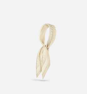 Dior Oblique 90 Square Scarf • Gold-Tone Silk Twill and Metallic Thread