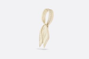 Dior Oblique 90 Square Scarf • Gold-Tone Silk Twill and Metallic Thread