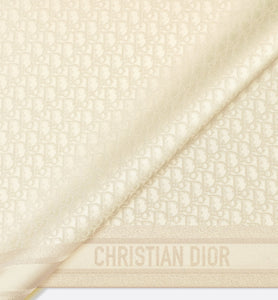 Dior Oblique 90 Square Scarf • Gold-Tone Silk Twill and Metallic Thread