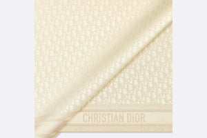 Dior Oblique 90 Square Scarf • Gold-Tone Silk Twill and Metallic Thread