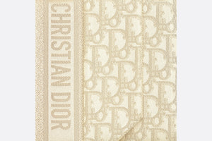 Dior Oblique Mitzah Scarf • Gold-Tone Silk Twill and Metallic Thread