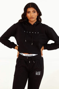 Cropped Hoodie - Black