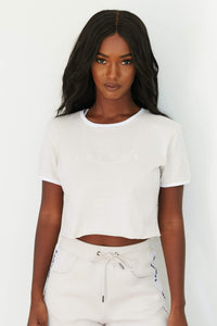 Cropped T-Shirt - Cream