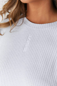 Soft Waffle Pyjama Top - Frost