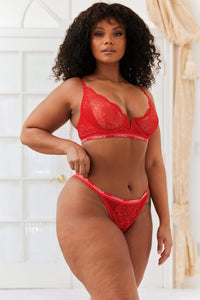 Royal Balcony Bra (Set) - Red