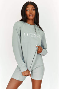 Soft Chic Ribbed Long Sleeve Top - Sage