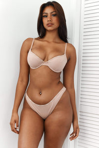 So Soft Ribbed T-Shirt Bra (Set) - Taupe