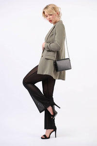 Leather Boxy Studded Bag