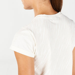 Core Wild Print Back Tee - Pearl White