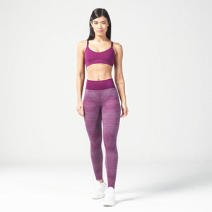 Infinity Stripe Seamless Leggings - Dark Purple