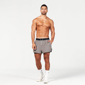 Golden Era Young Retro 2-in-1 Shorts - Dark Gull Grey