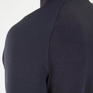 Statement Ribbed Hoodie - Black