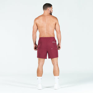 Statement Quick-dry Shorts - Burgundy
