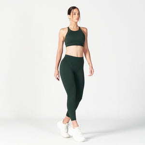 Core V-Cropped Leggings - Pine Grove