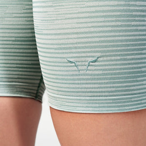 Infinity Stripe Seamless Shorts - Green Surf