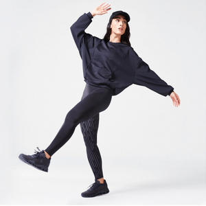 Code Ribbed Sweatshirt - Black Marl