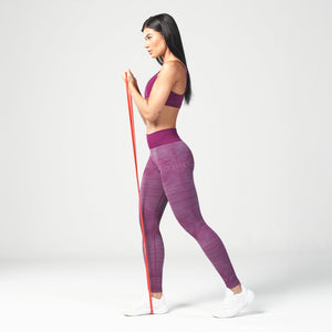 Infinity Stripe Seamless Leggings - Dark Purple