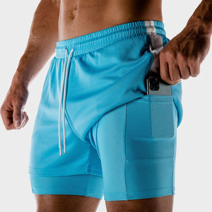 Hybrid Performance 2-in-1 Shorts - Blue