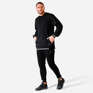 Hybrid Oversize Sweatshirt - Black