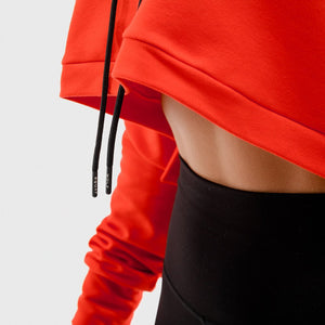 Vibe Crop Hoodie - Orange