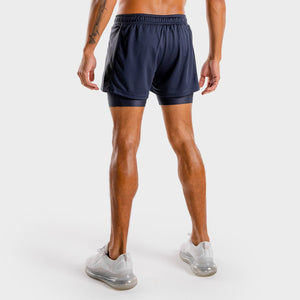 Hybrid 2-in-1 Shorts - Navy