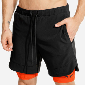 Limitless 2-in-1 Shorts - Black/Orange