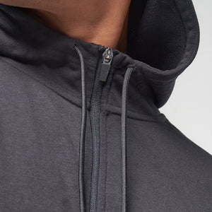 Essential Zipped Hoodie - Black