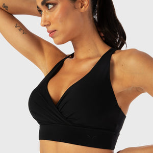 Infinity Adjustable Wrap Bra - Black