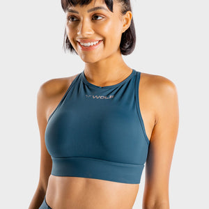 Wolf Sports Bra - Peacock