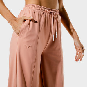 Women's Fitness - Wide Leg Pants - Peachy Keen