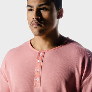 Golden Era Waffle Top - Flamingo Pink