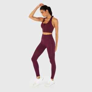 Infinity Seamless Workout Leggings - Grape