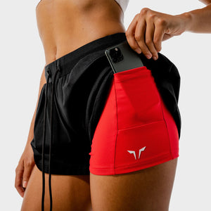 Flux 2-in-1 Shorts - Onyx & Flame