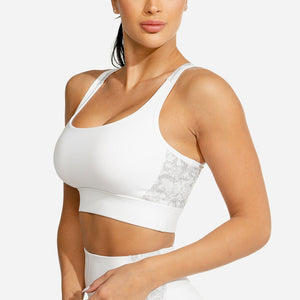 Limitless Snake Sports bra - Snow