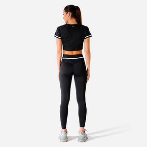 Hybrid Crop Top - Black