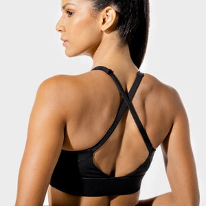 Women's Fitness - Wrap Sports Bra - Black