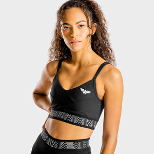 Wonder Woman Straps Sports Bra - Onyx