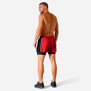 Hybrid 2-in-1 Shorts - Red