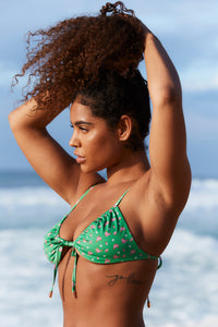 Floral Bikini Top - Green