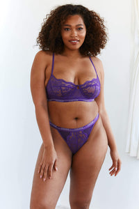Blossom Balcony Bra (Set) - Purple