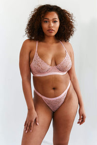 Balcony Bra (Set) - Pink
