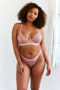 Balcony Bra (Set) - Pink