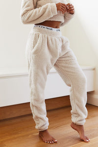 Teddy Joggers - Oatmeal Cream