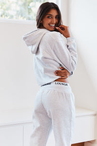 Fitted Joggers - Ash White