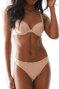 So Soft Ribbed T-Shirt Bra (Set) - Taupe