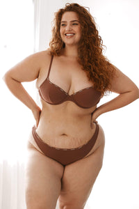 So Soft Ribbed T-Shirt Bra (Set) - Mocha