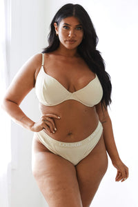 Ultra Comfort Ribbed T-Shirt Bra (Set) - Latte