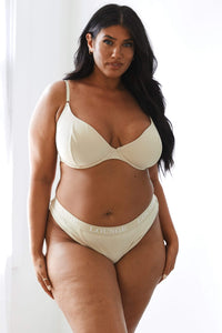 Ultra Comfort Ribbed T-Shirt Bra (Set) - Latte
